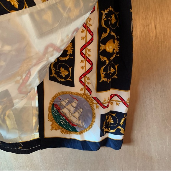 VTG SILK NAUTICAL SKIRT - Picture 2 of 5
